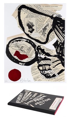 Lot 5 - William Kentridge 'Nose with Magnifying Glass' print accompanied by Everyone Their Own Projector limited edition book (2008)