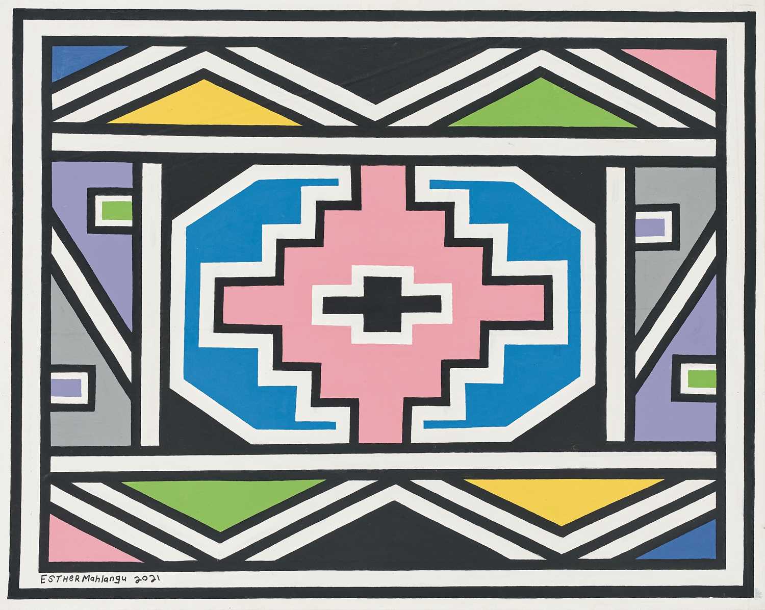 Lot 4 - Esther Mahlangu (South Africa 1935-)