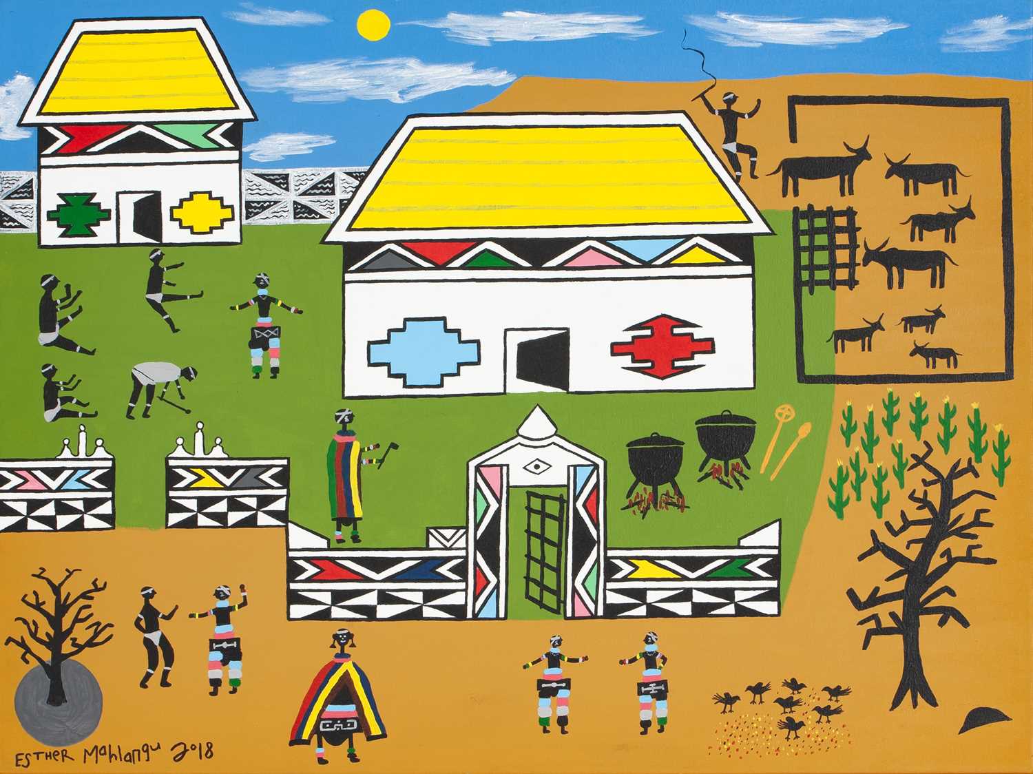 Lot 15 - Esther Mahlangu (South Africa 1935-)