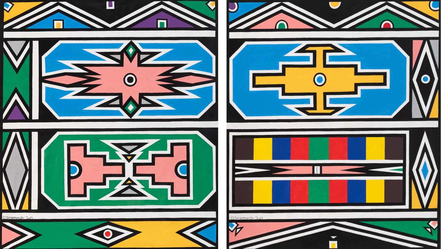 Lot 8 - Esther Mahlangu (South Africa 1935-)