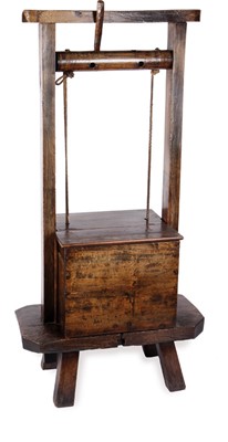 Lot 50 - An oak cheese press