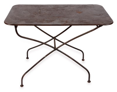 Lot 58 - A French metal folding table