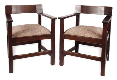 Lot 61 - A pair of South African Railway SAS-SAR teak office chairs