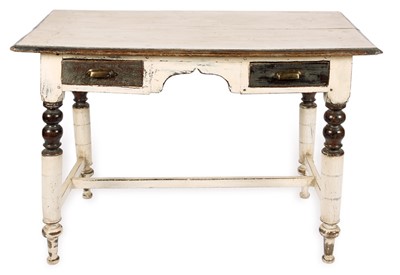 Lot 73 - A late Victorian mahogany and white-painted dressing table