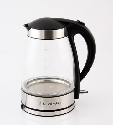 Lot 151 - Russell Hobbs Clear Glass Kettle & Base