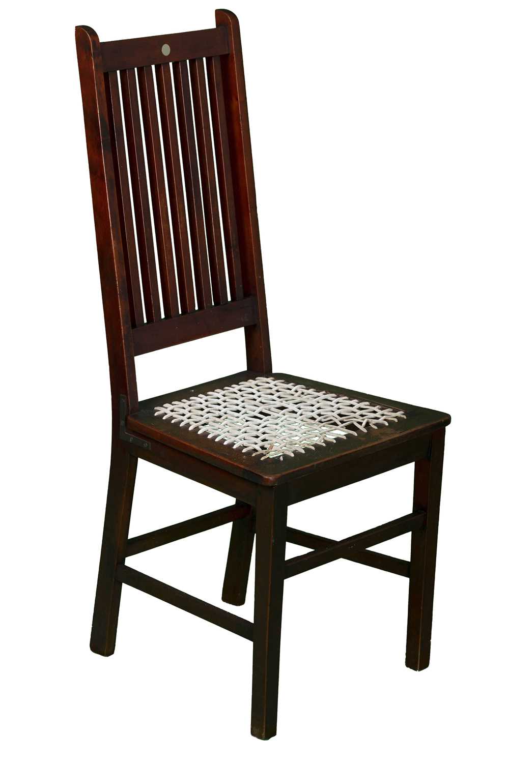 Lot 22 - Stinkwood High Back with Riempie Seat, 20th Century