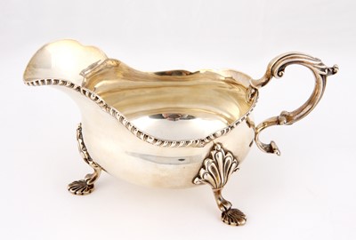 Lot 25 - ,A silver sauceboat, Birmingham, 1936, made by BBS Ltd