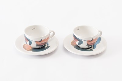 Lot 40 - Cecil Skotnes,A pair of cups and saucers, designed for La Perla