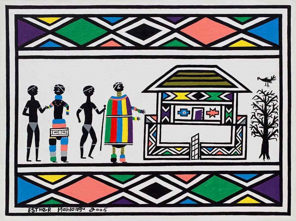 Lot 77 - Esther Mahlangu (South Africa 1935-)